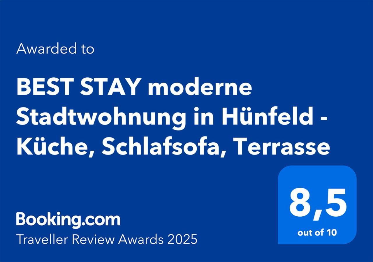Best Stay Moderne Stadtwohnungen In Huenfeld - Kueche, Schlafsofa, Terrasse Oder Balkon Wlan Smart Tv Exterior foto